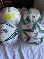 Celtic signed footballs from 1980 to 2009 including champions league 