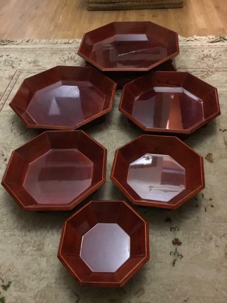 HEXAGONAL DISHES, SET OF 6