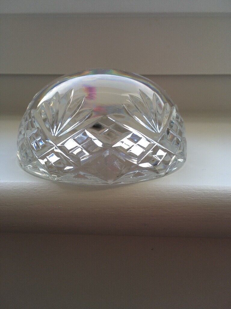 image for ROYAL DOULTON Hand Cut Finest Crystal ' Fleur ' Paperweight. Excellent. Boxed