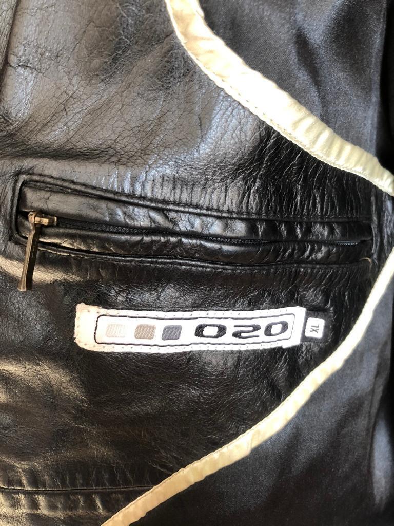 Leather jacket biker style 
