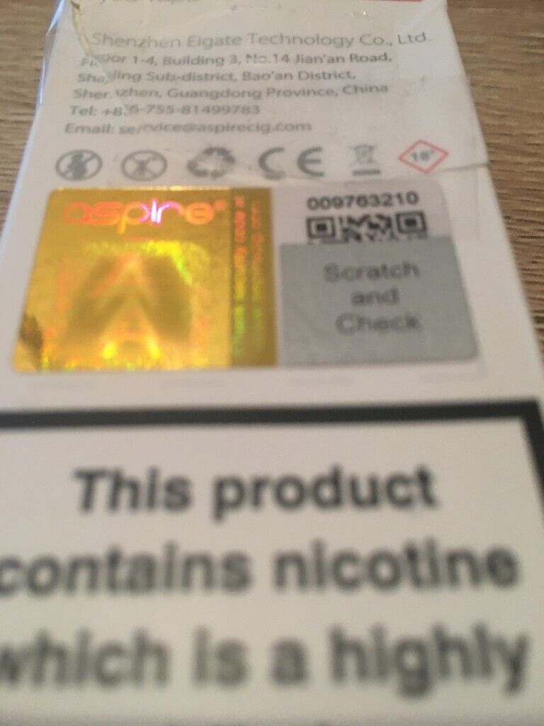 New unopened Aspire AVP Pro 1.15  (10-16W) Replacement Atomizers 5 pk