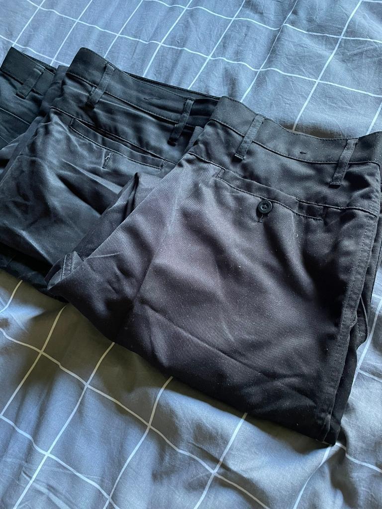 image for Mens black trousers X3 size 34