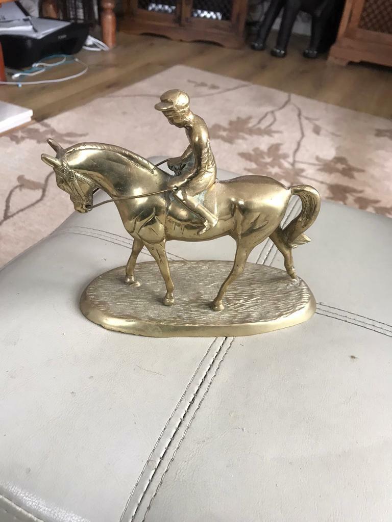 image for Brass jockey riding horse