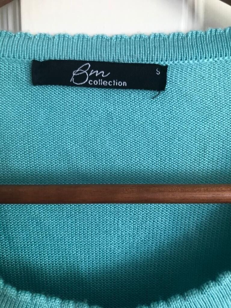 Brand New without tags Bonmarche Collection aquamarine lace overlay cardigan