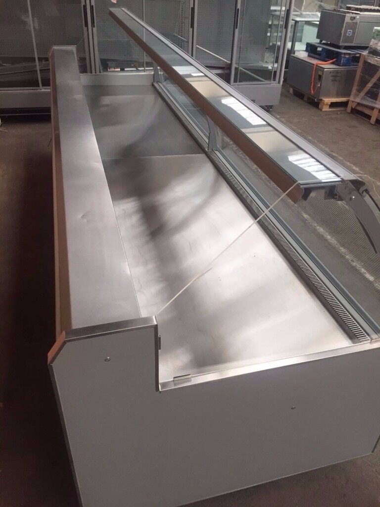 Refurbished 3.75m Butcher display fridge / Meat Display fridge Counter