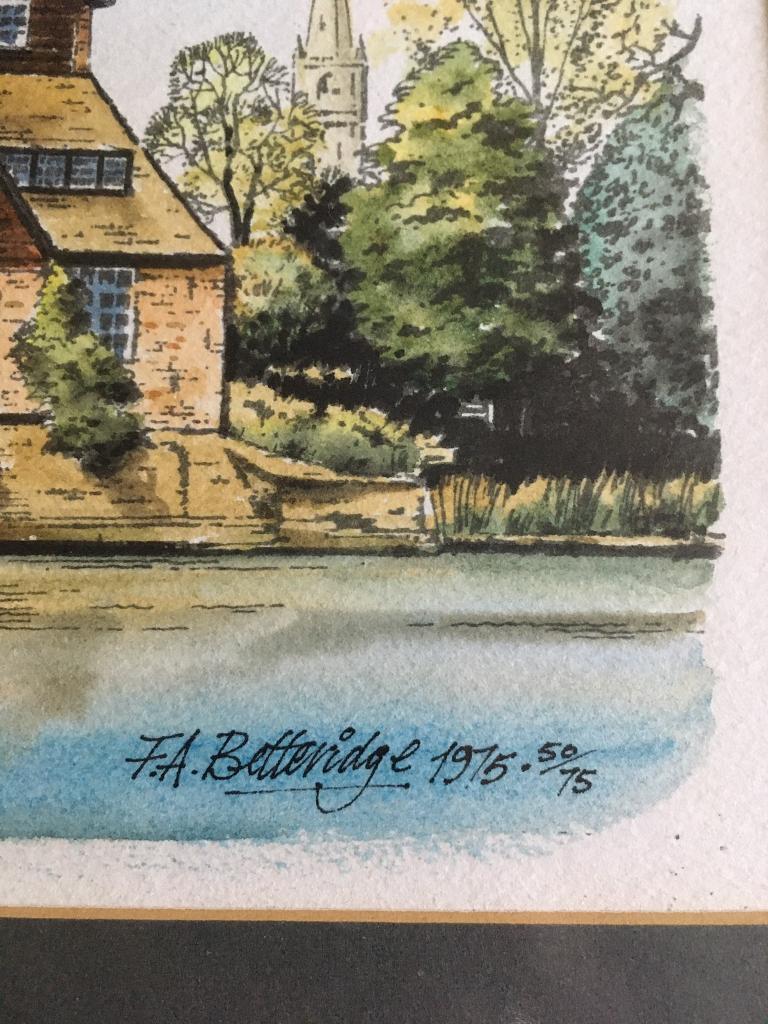 Limited Edition Mounted and Framed Print by F.A. Betteridge 1975 50/75 Hand Signed
