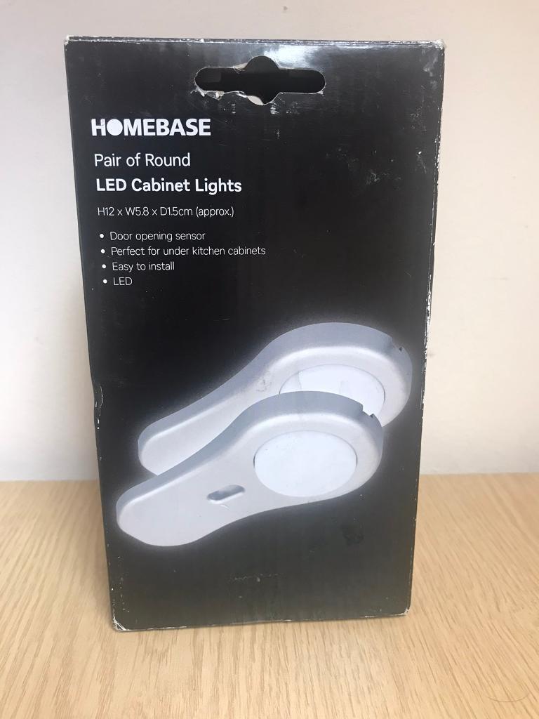 Homebase Pair Of Round LED Cabinet Lights in Westhill