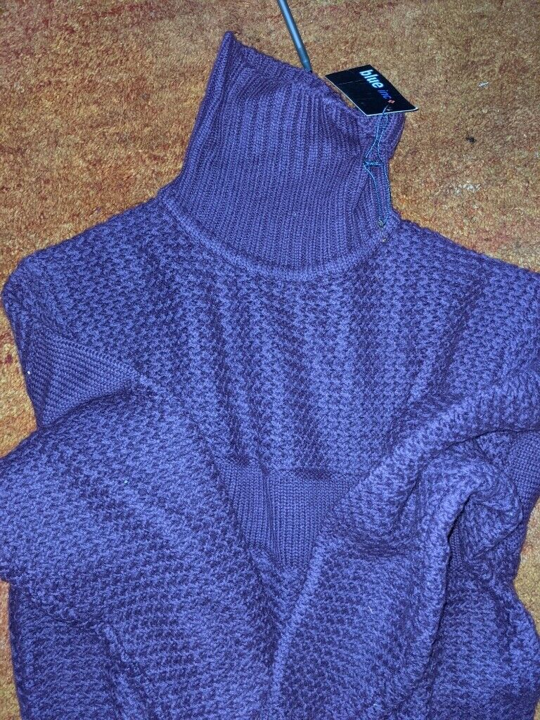 Men's Blueinc Purple Knit Pullover XL