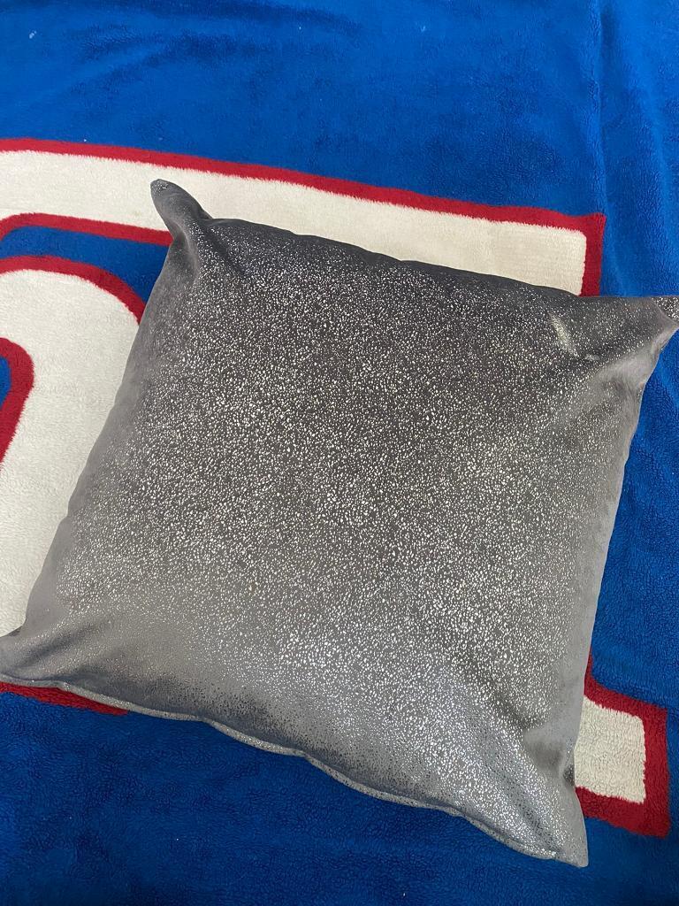 image for NEXT CUSHION GREY & SILVER FLECKS 