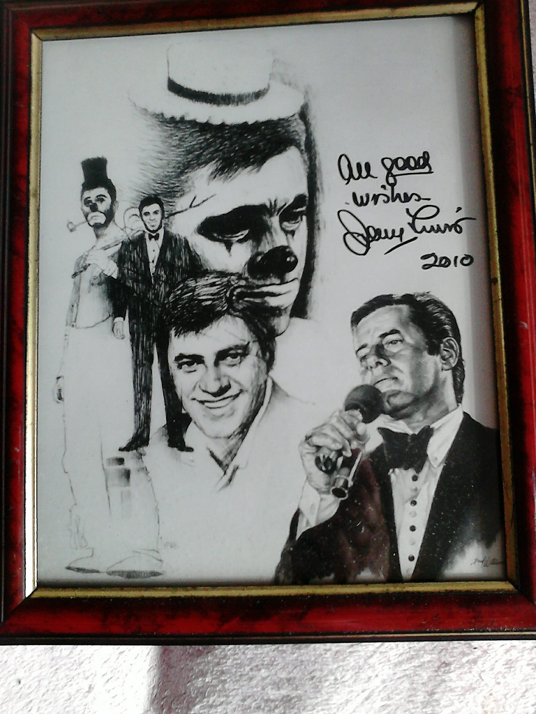 image for GENUINE SIGHNED JERRY LEWIS SKETCHES 