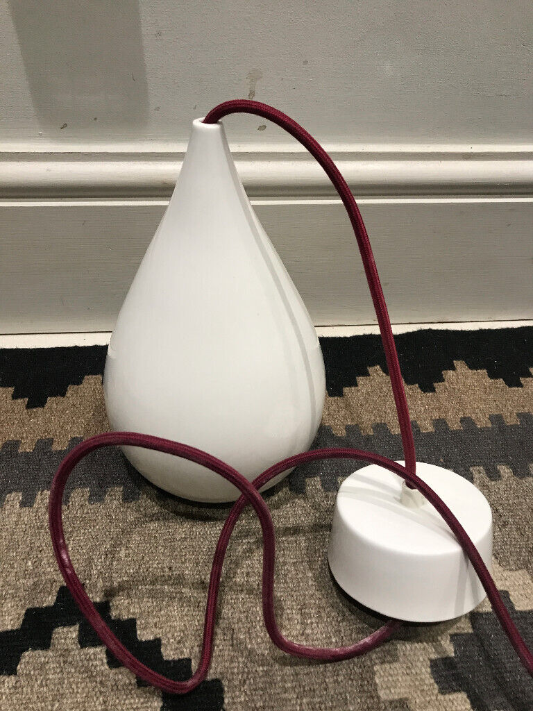 RRP £940 - 4x Original BTC Drop One Bone China Pendant Light