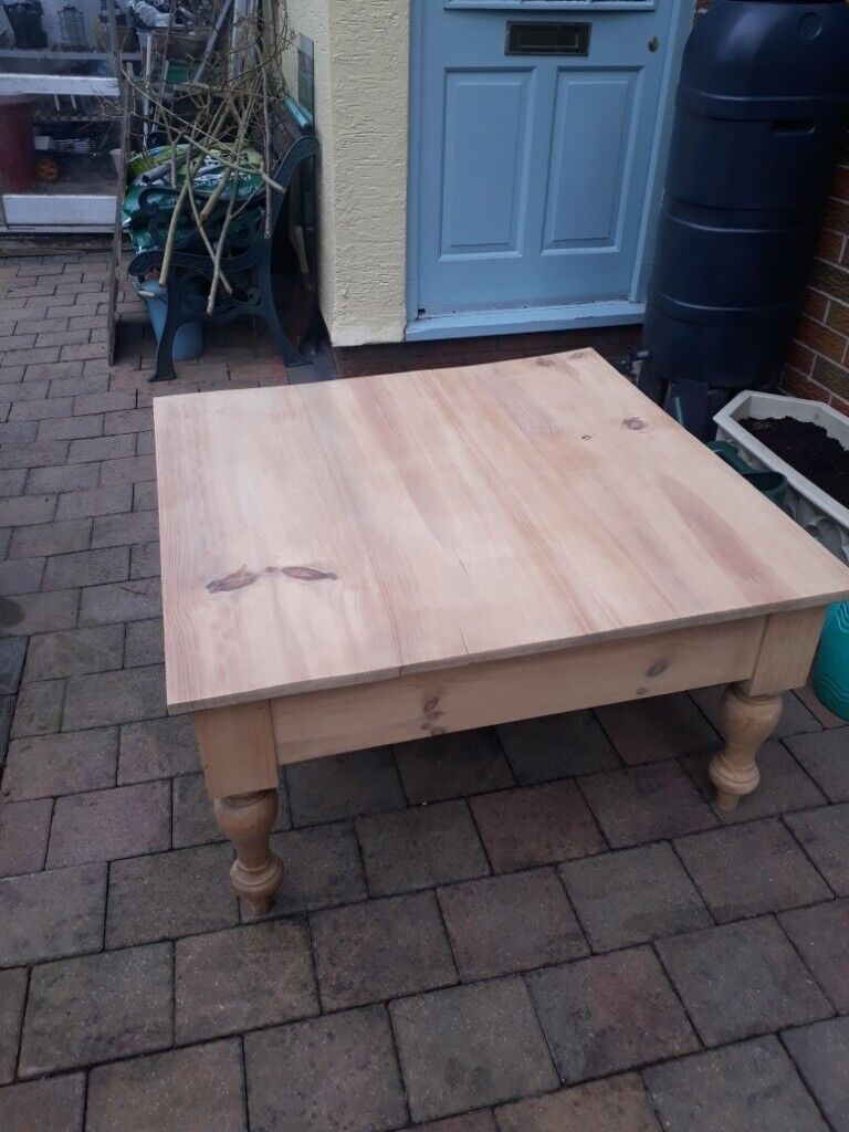 LARGE SOLID  ASH WOOD COFFEE TABLE. BESPOKE MADE 