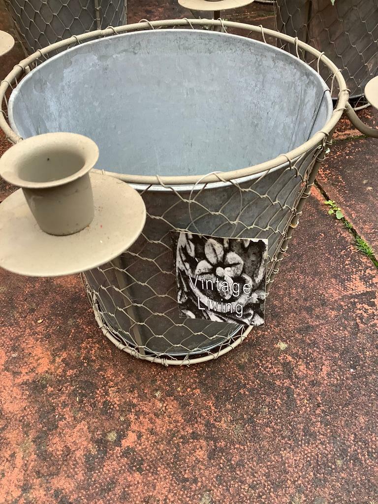 Tobs Zinc Pot Candle Holder 