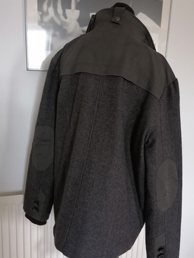  USA Luxury Brand THIRD & ARMY Unique Reconstructed Contrast Textile  Jacket. Mens. Size : L