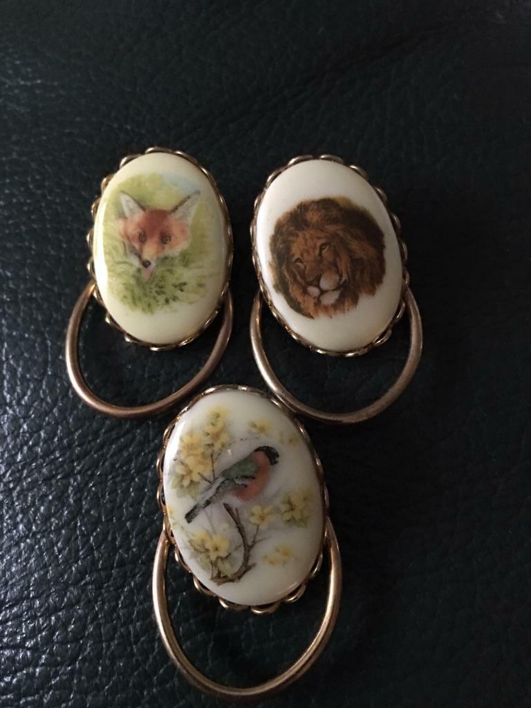 image for Vintage Ceramic Scarf Clip