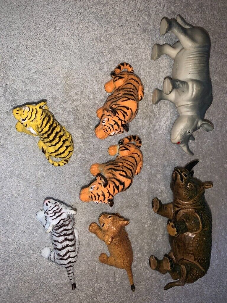 image for Good Quality Toy Animals - Rhino, Tiger, Lion IP1