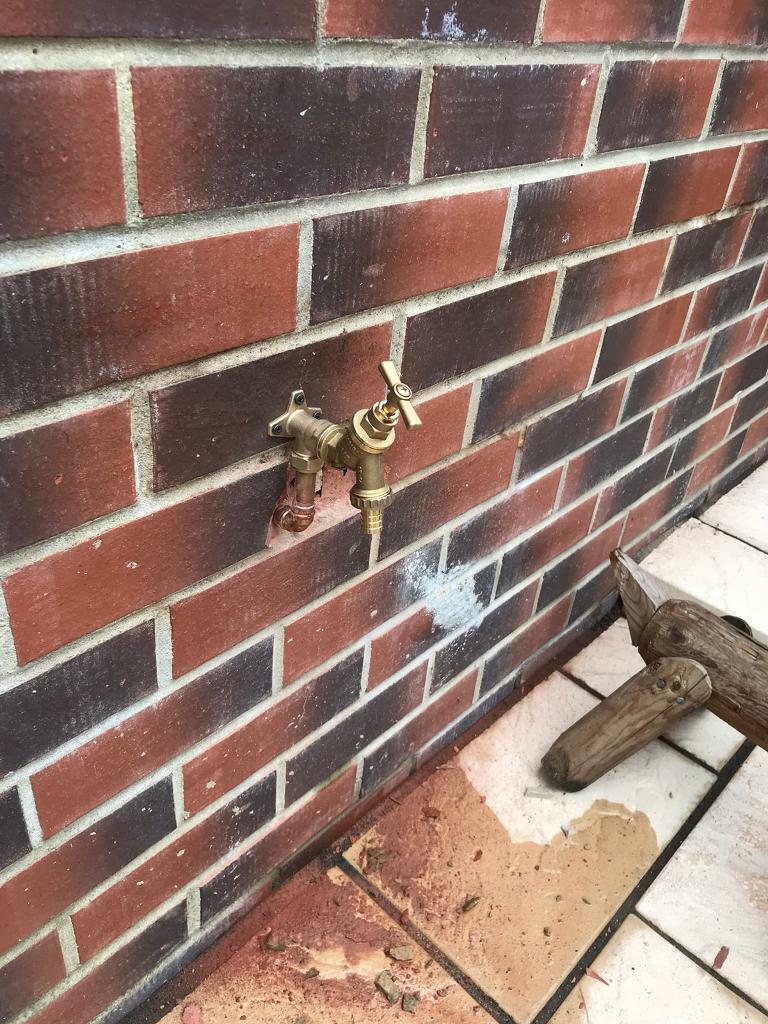 Outdoor tap fitted 
