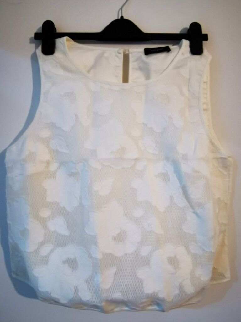 M&S Autograph White Sleeveless Top