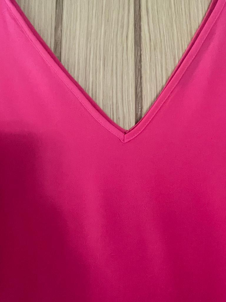 Marks and Spencer Fuchsia Pink V Neck Sleevless Camisole Blouse Top 6