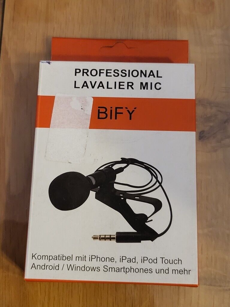 image for Professional Lavalier Mic (for iPhone, iPad, iPod, Android/Windows smartphones)
