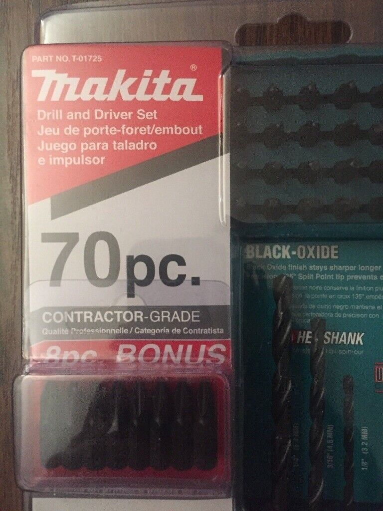 Makita T-01725 Contractor Bit Set 78 Pc 1/2" 1/4" 3/8" Quick Fit for Impact Driver