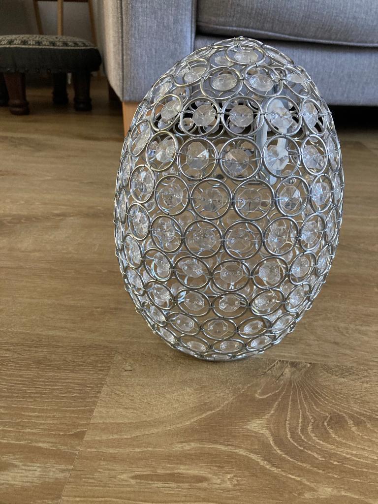 Chrome beaded light shade (set of 3)