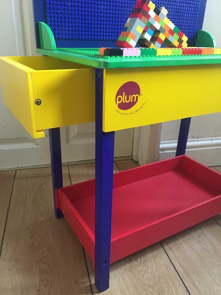 Plum Wooden Brick table unit
