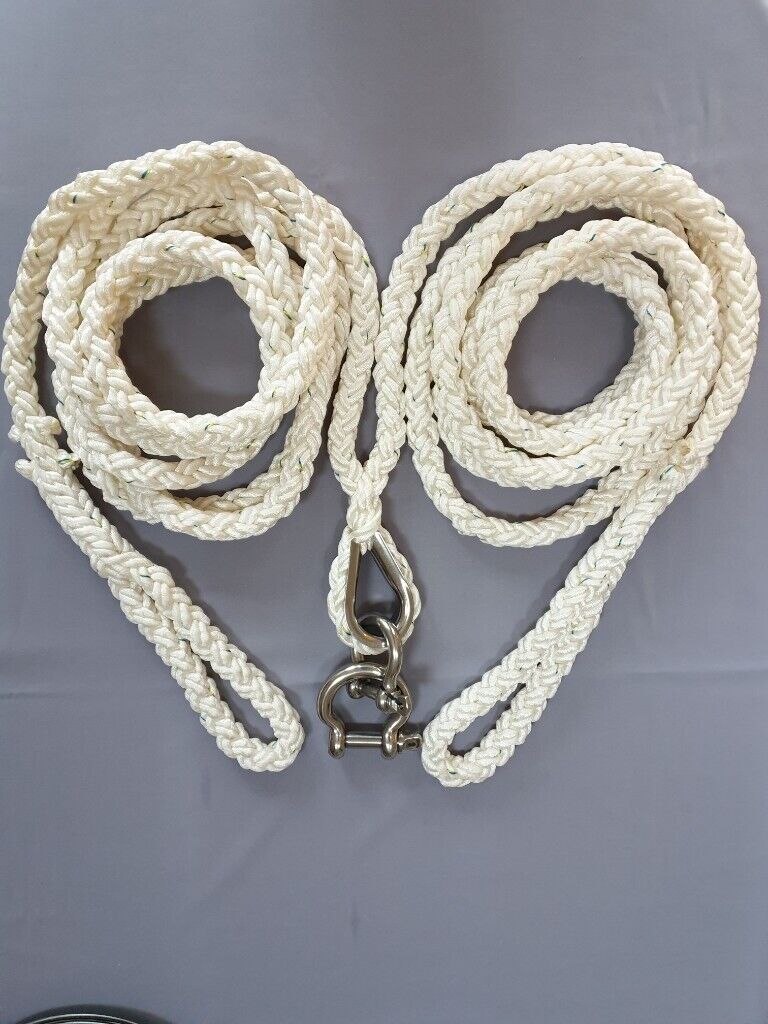 Mooring Bridle – V Shape 6 meter made with 24mm Octoplait Mooring/Anchoring Rope & 2 Bow Shackles