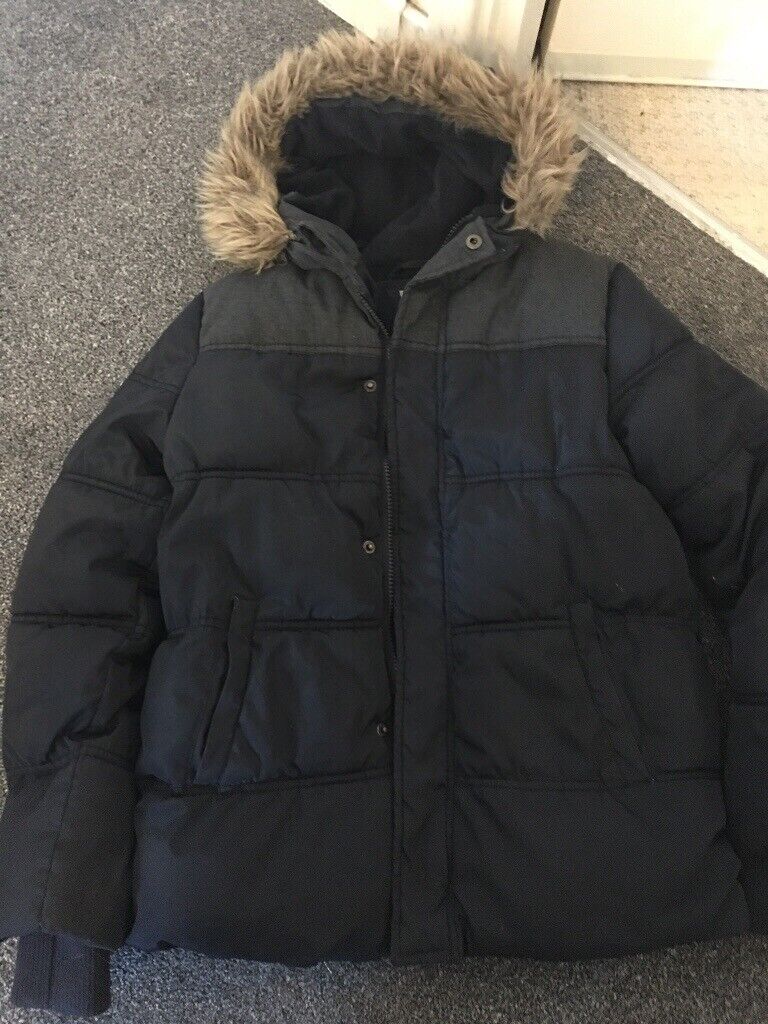 image for Boys winter navy blue coat age 12-13