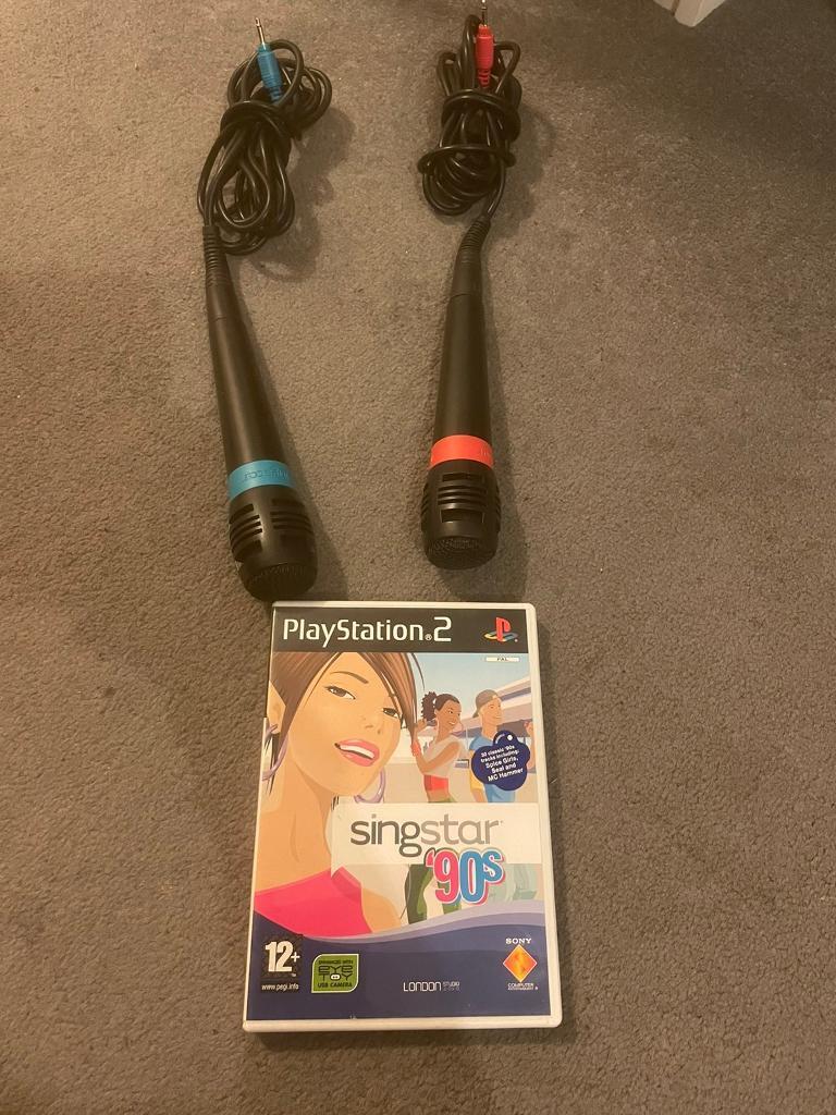 image for SingStar PS2 Wired Microphones Sony PlayStation