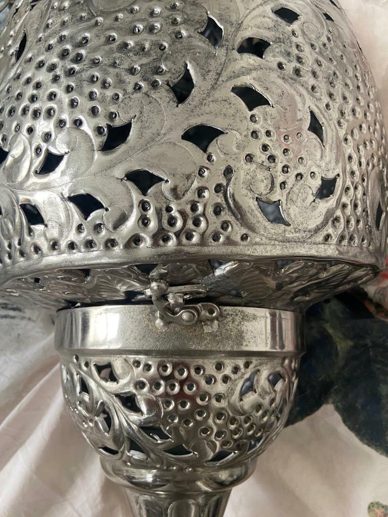 Indian silver handmade ceiling light Moroccan 