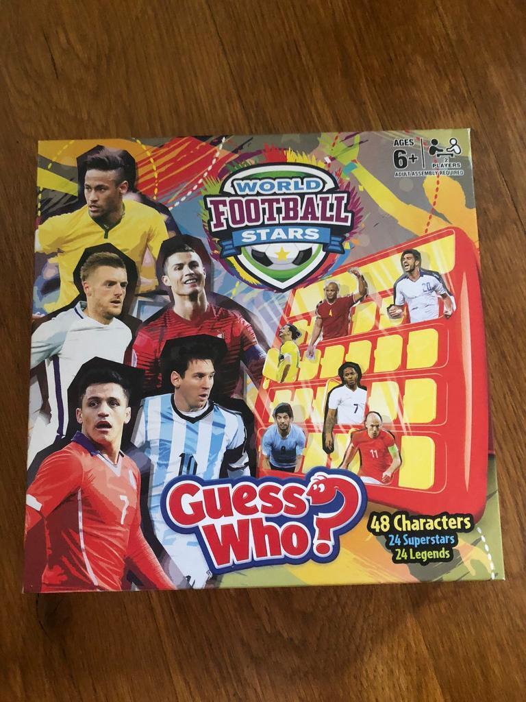 image for Hasbro Guess Who World Football game birthday gift idea Messi Renaldo  