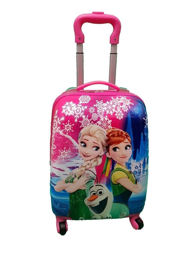 Frozen Hard Shell Kids Character Holiday Luggage 4 Wheels Trolley Suitcase  Cabin Bag School Travel | in East End, Glasgow | Gumtree