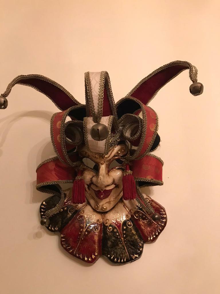 Venetian Authentic masks x 2 available ( joker & jester )