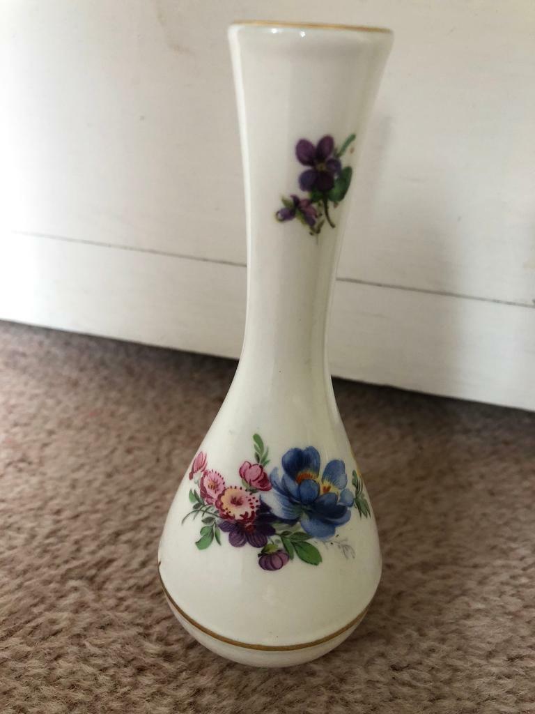 3 small China Bud Vases: Staffordshire, Paragon, Oakley China (Chichester)