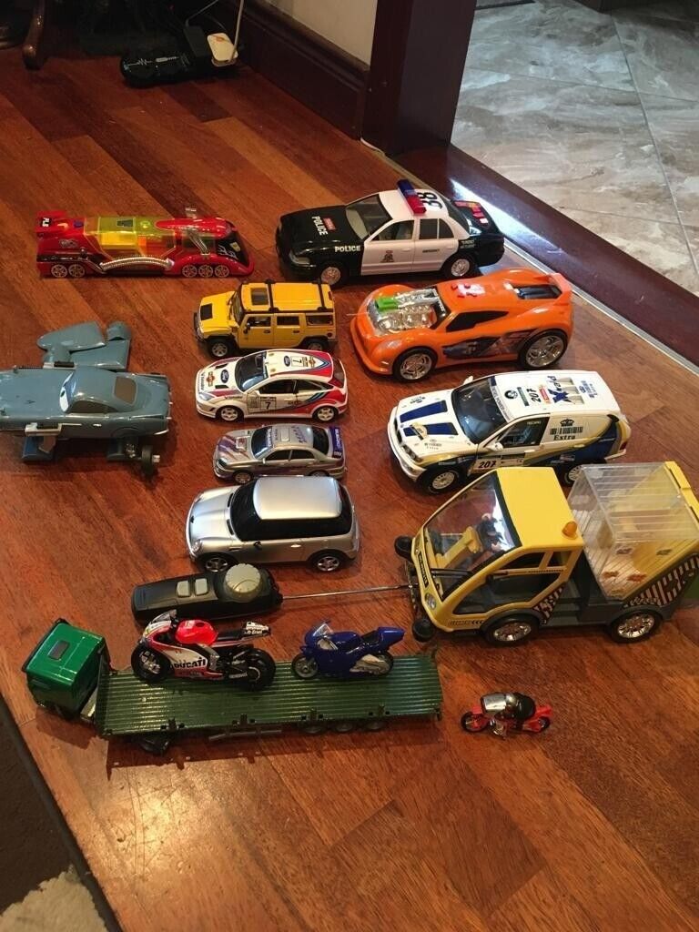 Selection of toys 3 large cars battery operated