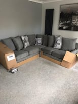 Grey Fabric Sofa 