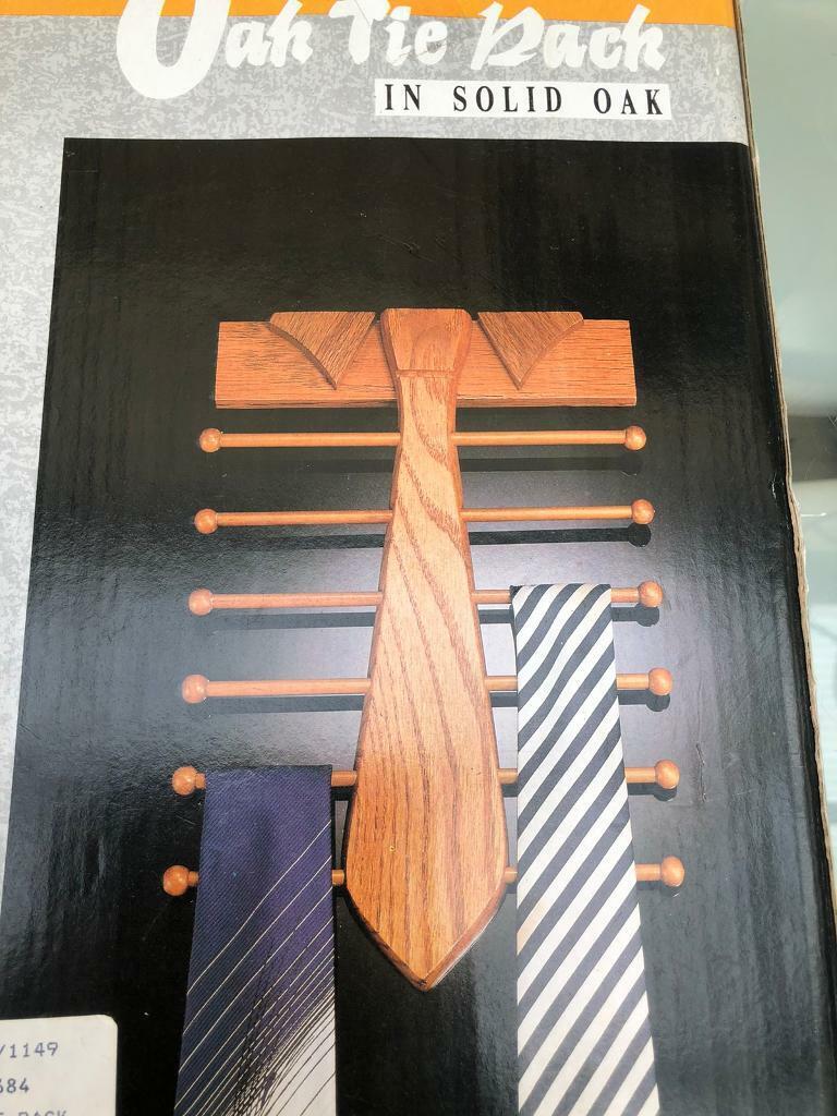 image for Brand new oak tie rack