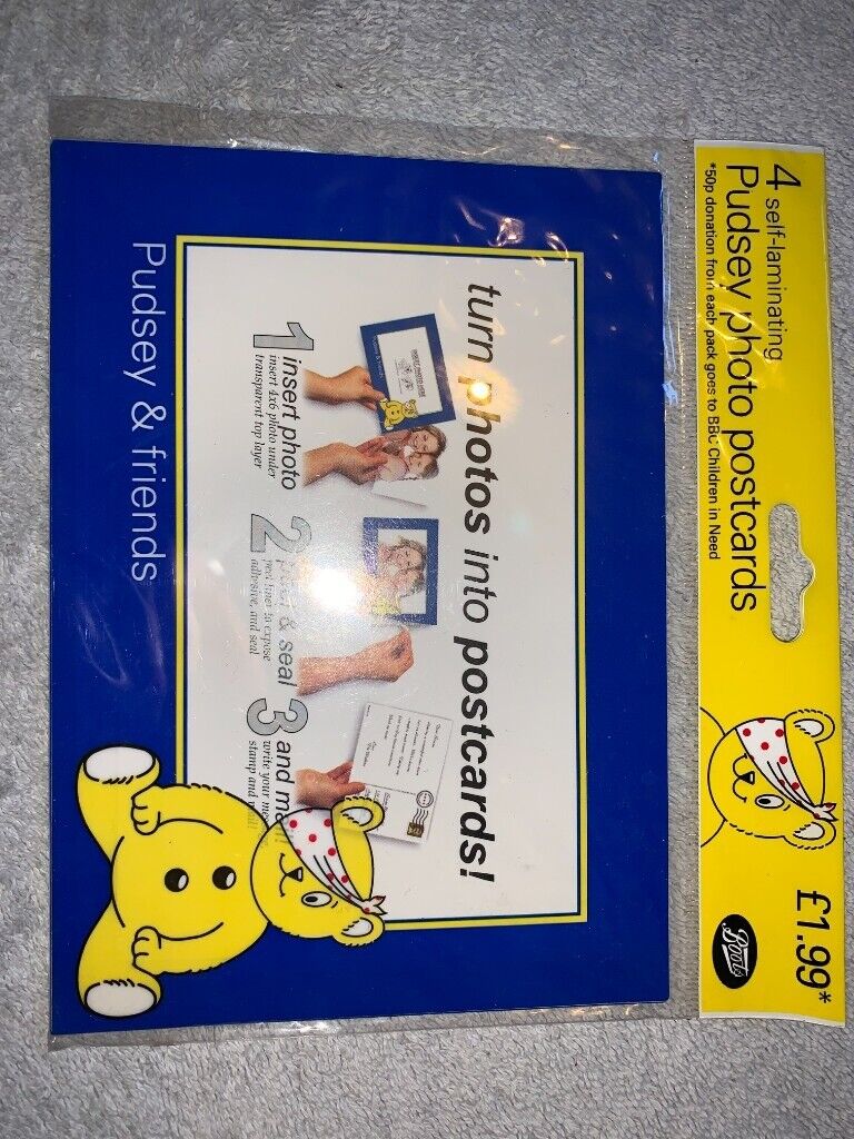 image for New Children in Need Pudsey Bear Photo Postcards IP1