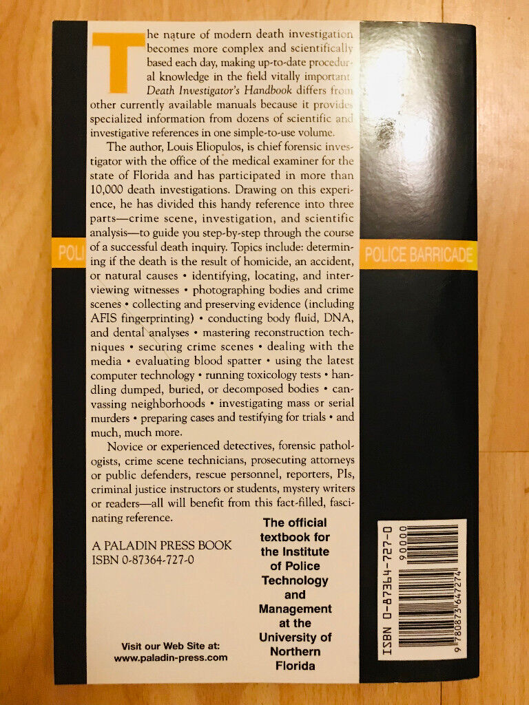 Death Investigator's Handbook: A Field Guide to Crime Scene Processing, Forensic 