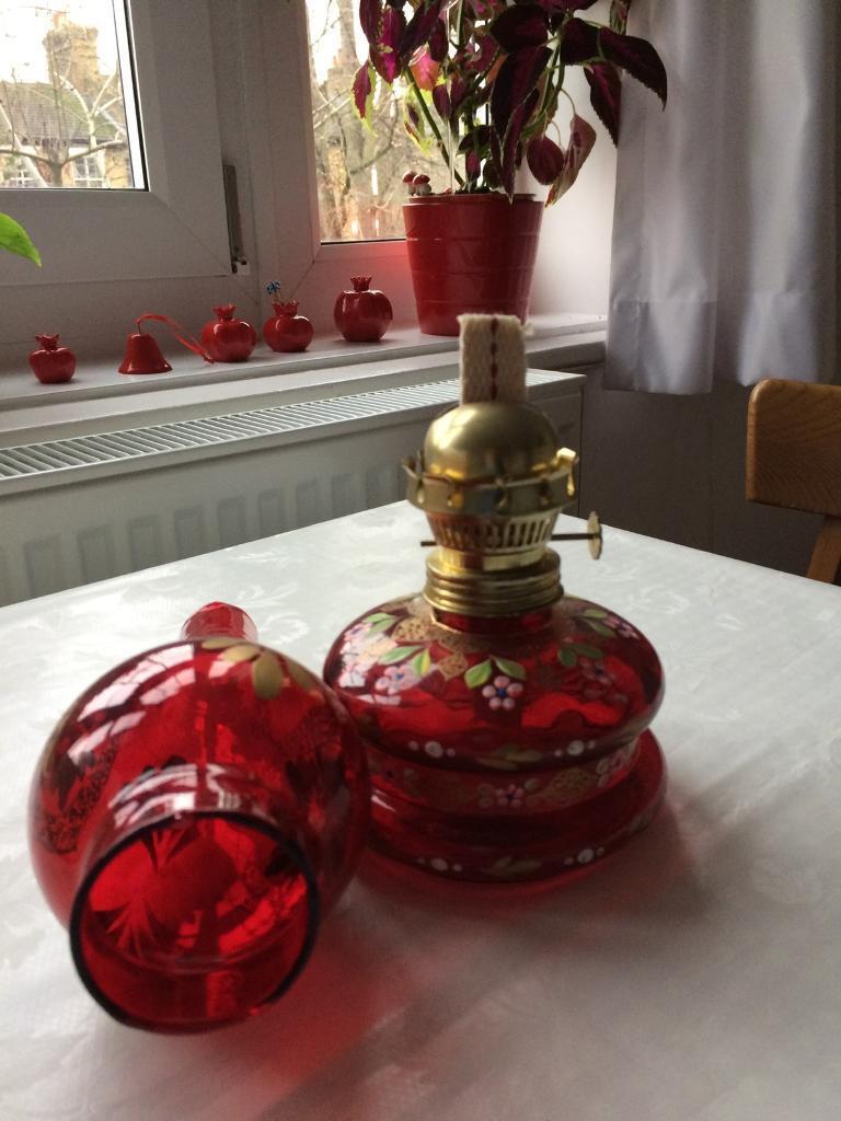 Traditional old Red Gas Lamp 