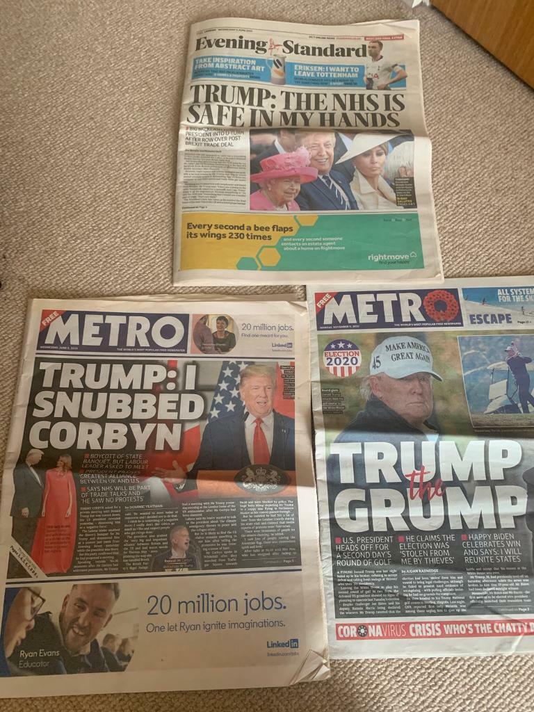 image for METRO AND EVENING STANDARD TRUMP IN UK
