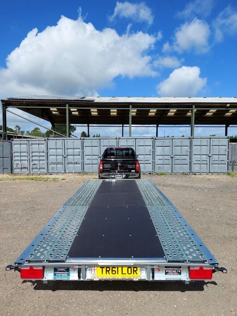 WOODFORD CAR TRANSPORTER TRAILER RECOVERY STOCK CAR BANGER CLASSIC BEAVERTAIL 18 X 6' 11 CT T6