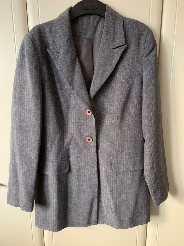Vintage Jacket (Grey with thin white stripes) 