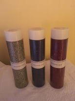  6 Decorative Coloured Sand-Red,Blue & Silver