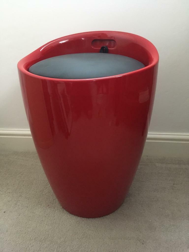 image for Red Gloss Storage Stool