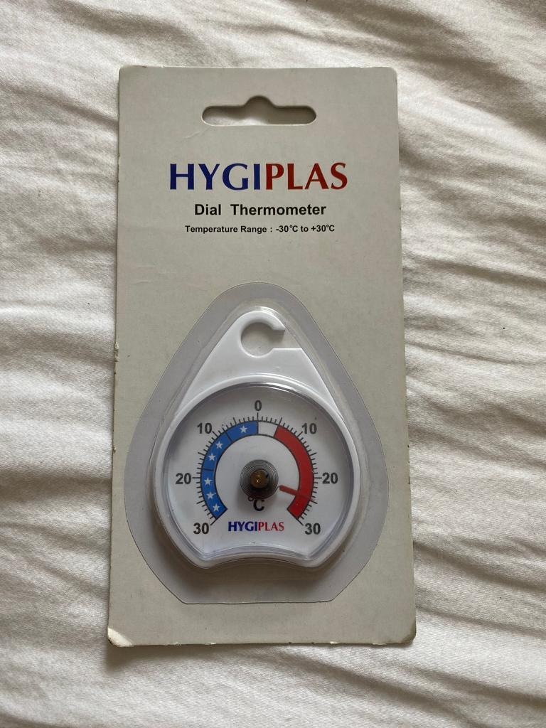 image for Hygiplas Fridge Freezer Dial Thermometer Plastic