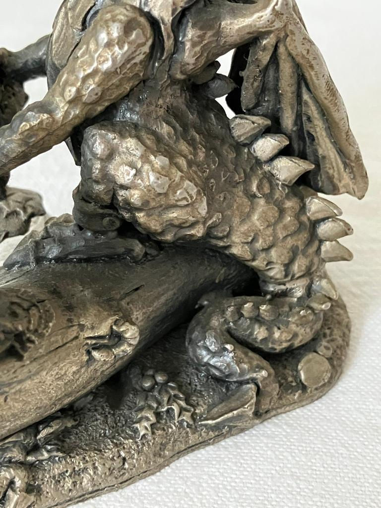 Myth and Magic Tudor Mint Pewter Dragon Collectable Sculpture THE MUSICAL CHRISTMAS 