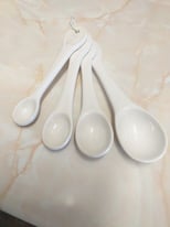 Measuring spoons ceramics (white) x 4