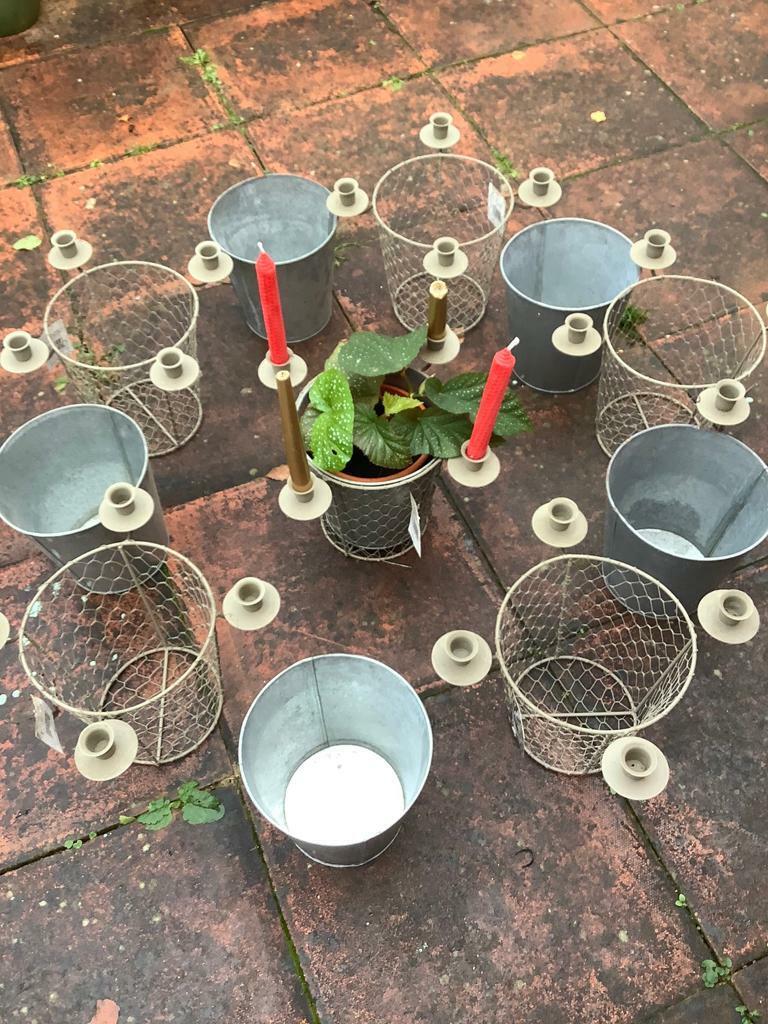 Tobs Zinc Pot Candle Holder 